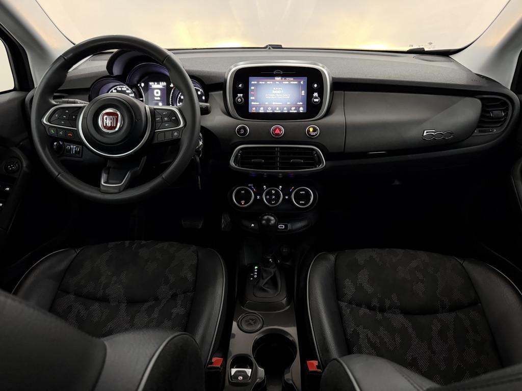 Fiat 500X 1.3 FireFly Turbo 150 Connect Half leder, Parkeers, Auto's, Fiat, Gebruikt, 4 cilinders, 150 pk, Zwart