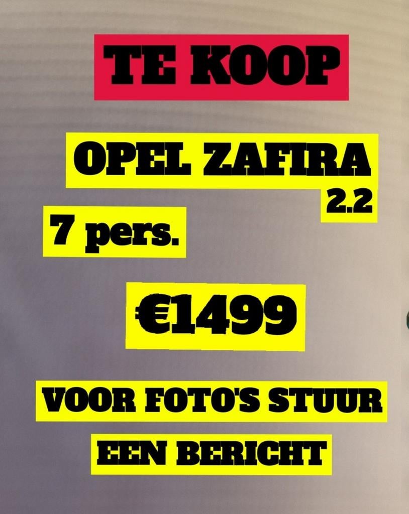 Opel Zafira 2.2, Auto diversen, Autostickers, Ophalen of Verzenden