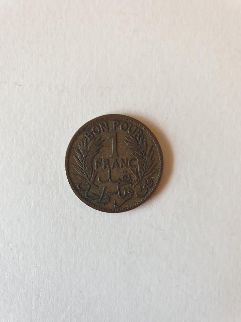 1 Frank Tunesie 1921, Verzenden, Overige landen