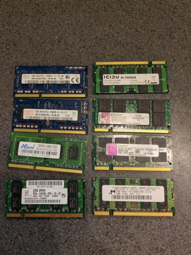 Diverse RAM Geheugenmodules voor Laptop en Desktop, Computers en Software, RAM geheugen, Gebruikt, Server, 8 GB, DDR3, Ophalen of Verzenden