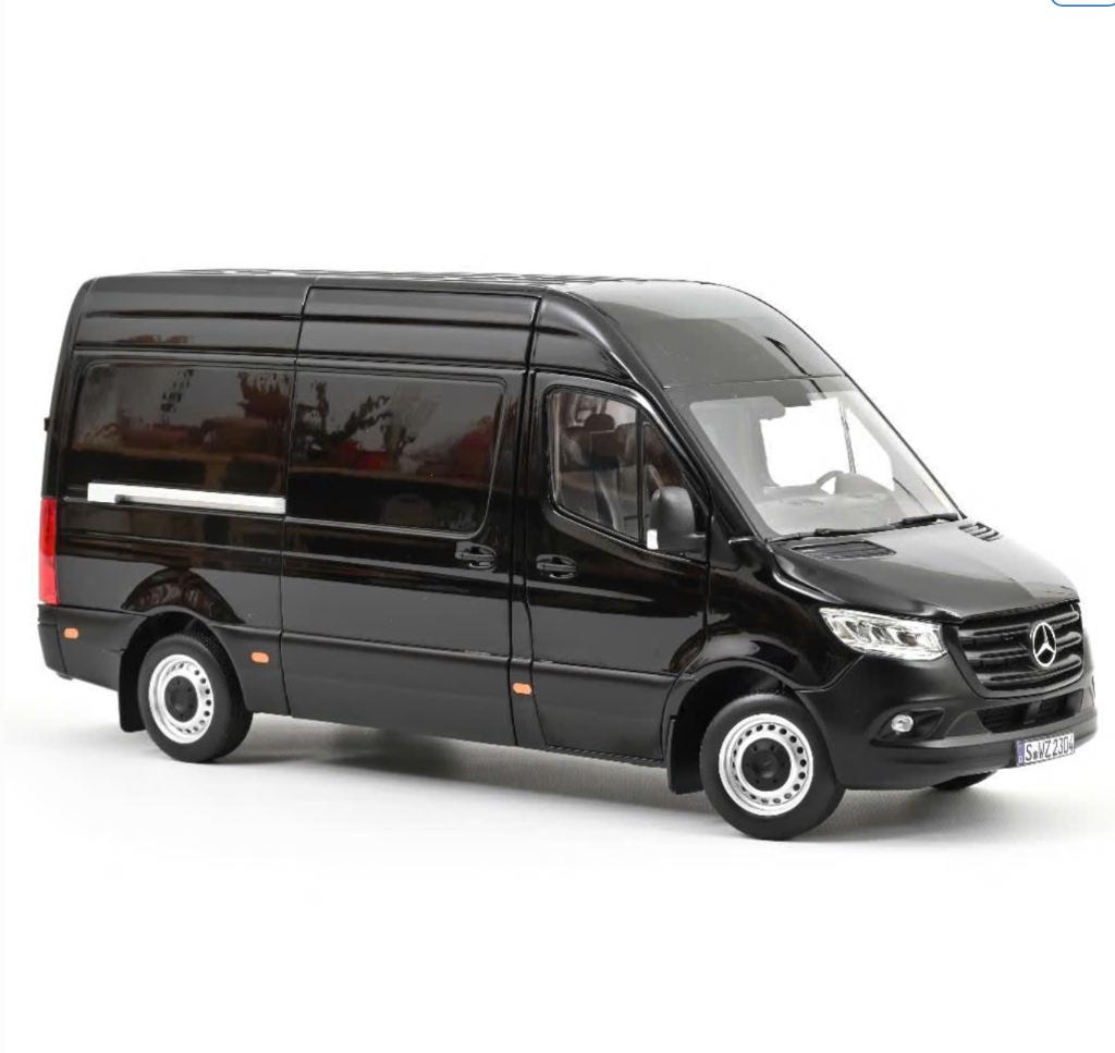 Mercedes Benz Sprinter 2018 Zwart schaal 1/18 NOREV 183041, Verzenden, Nieuw, Auto, Norev