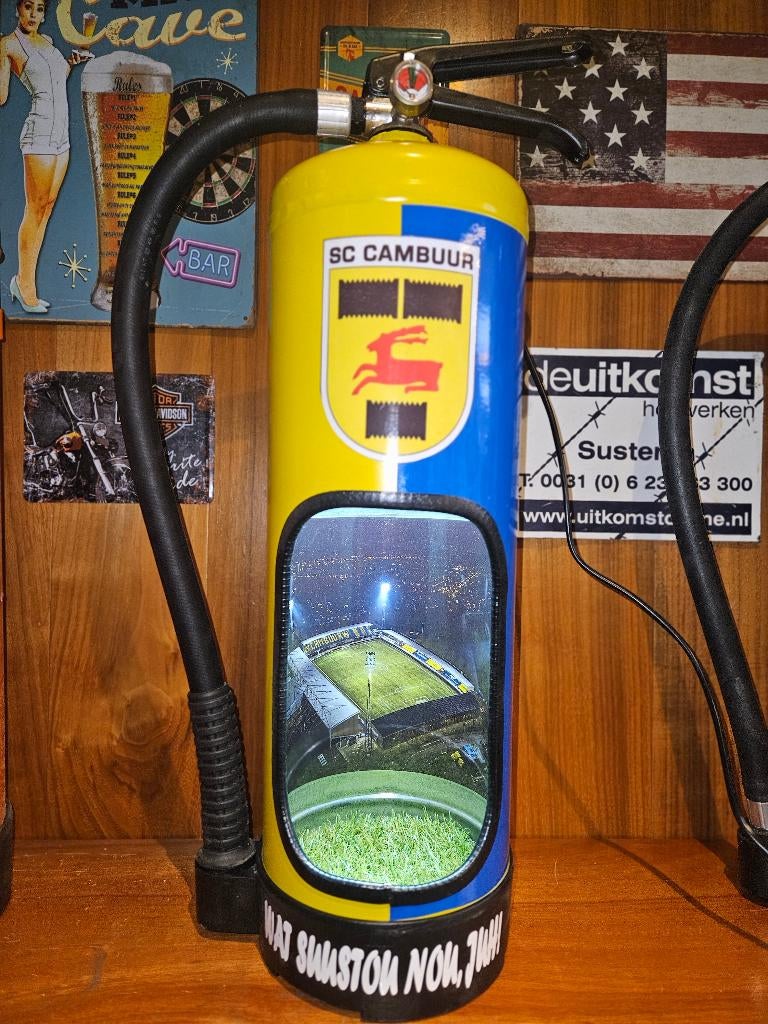 Cambuur decoratieve brandblusser, mancave, Ophalen of Verzenden, Nieuw, Minder dan 50 cm