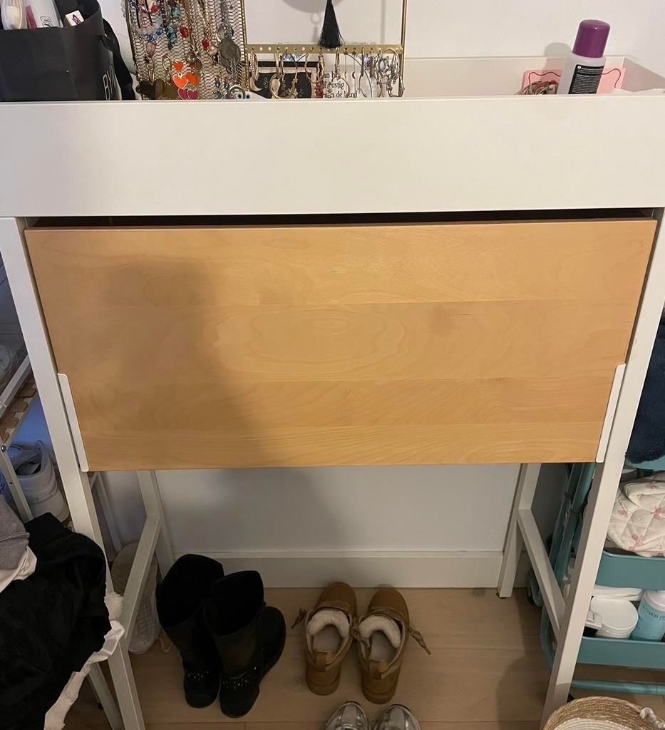 IKEA Bureau met opbergruimte, open en dicht te maken, Huis en Inrichting, Bureaus, Ophalen, Opbergruimte, Gebruikt, Secretaire