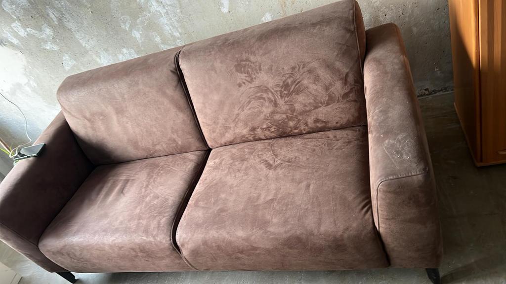 Comfortabele bruine tweezitsbank VANDAAG OPHALEN!, Huis en Inrichting, Banken | Bankstellen, Ophalen, Gebruikt, 150 tot 200 cm