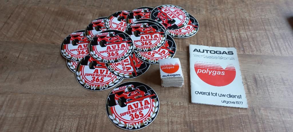 Stickers AVIA motor olie Polygas, Timmermans olie, Verzamelen, Ophalen, Nieuw, Overige typen