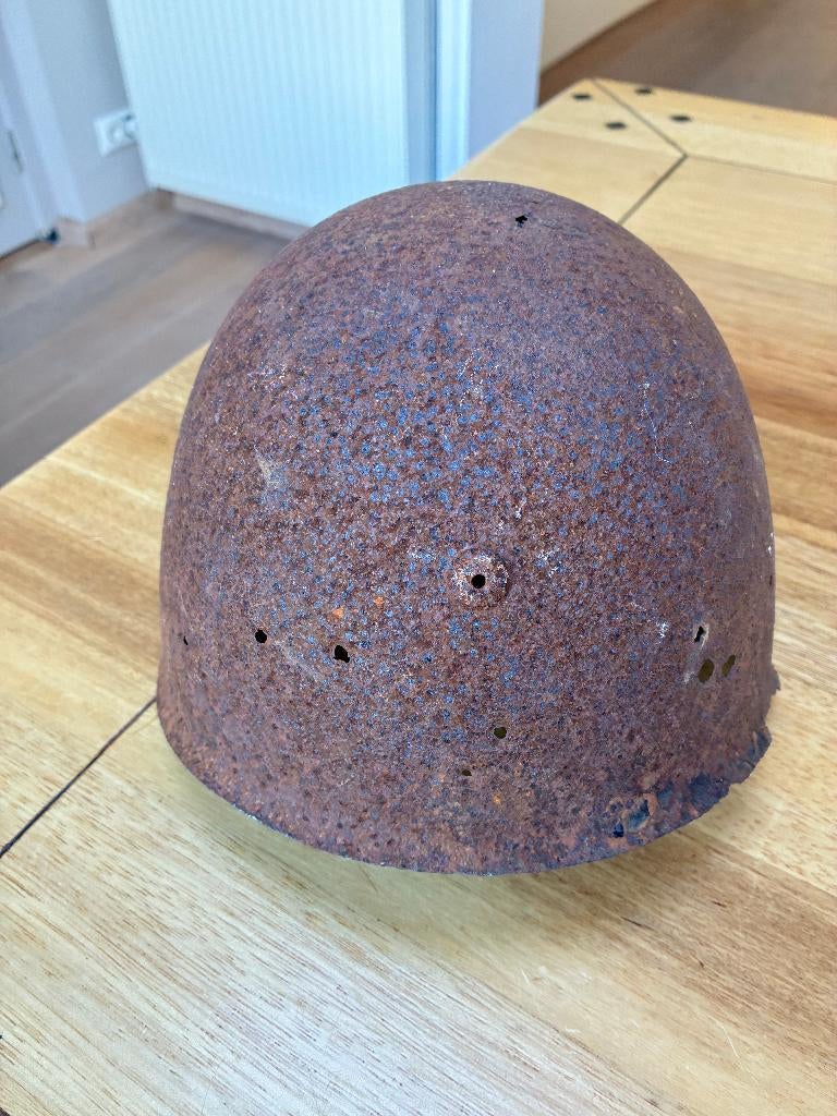 Italiaanse M33 helm uit 2e WO, Ophalen of Verzenden, Landmacht, Overige gebieden, Helm of Baret