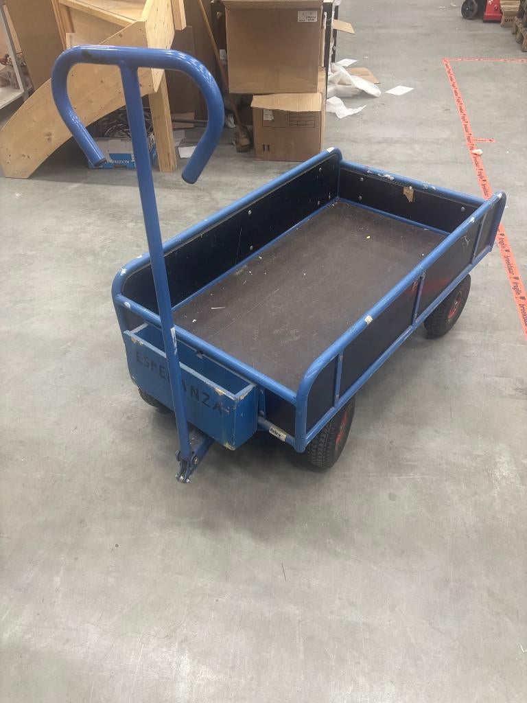 Fetra handtrekwagen 2-assig met wanden 400 kg, 100 liter of meer, Ophalen, Gebruikt, Transportkar