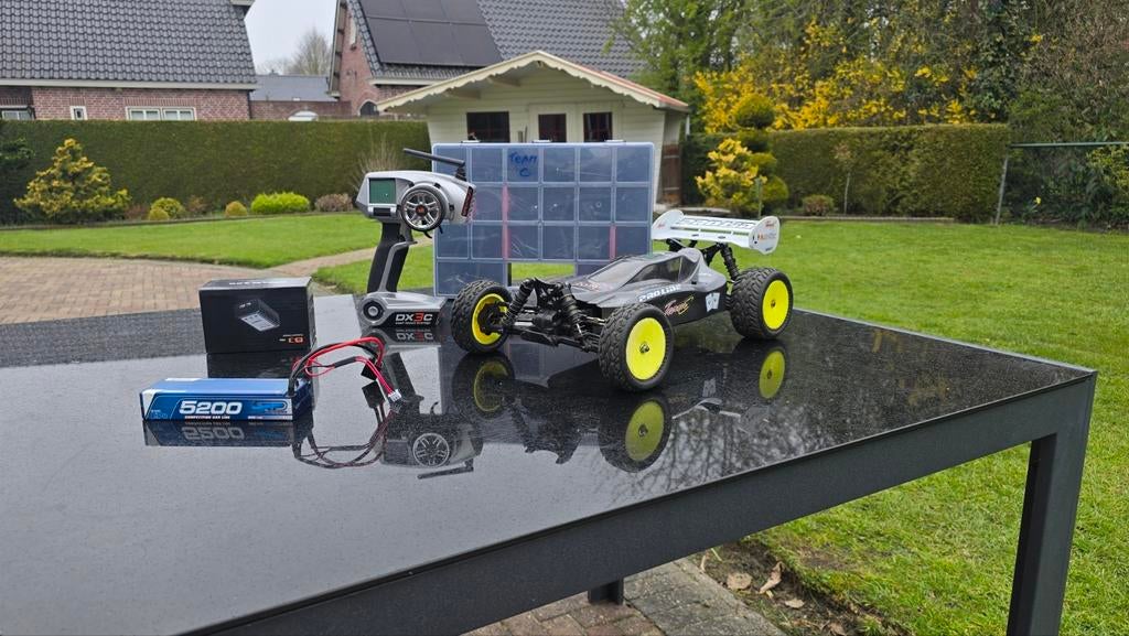 Team c 4 wd 1/10 rc buggy veel extra's hobbywing savox, Hobby en Vrije tijd, Modelbouw | Radiografisch | Auto's, Elektro, Auto offroad