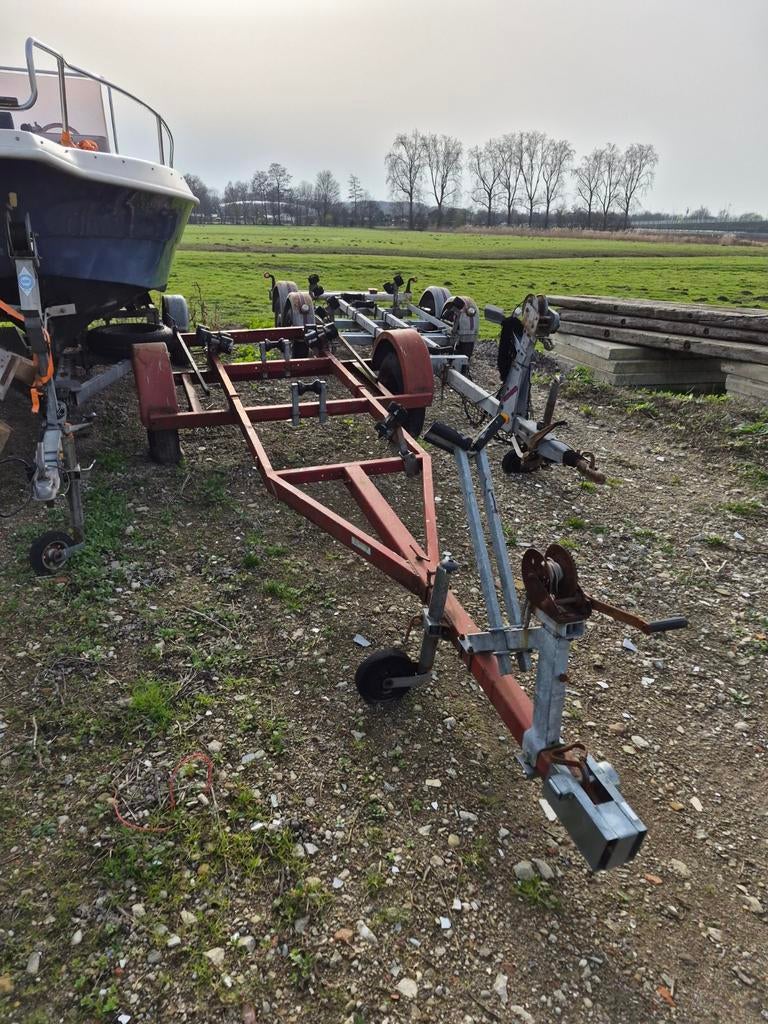 Boottrailer kanteltrailer, Watersport en Boten, Boottrailers, Ophalen, Gebruikt, Minder dan 6 meter, Sloepentrailer
