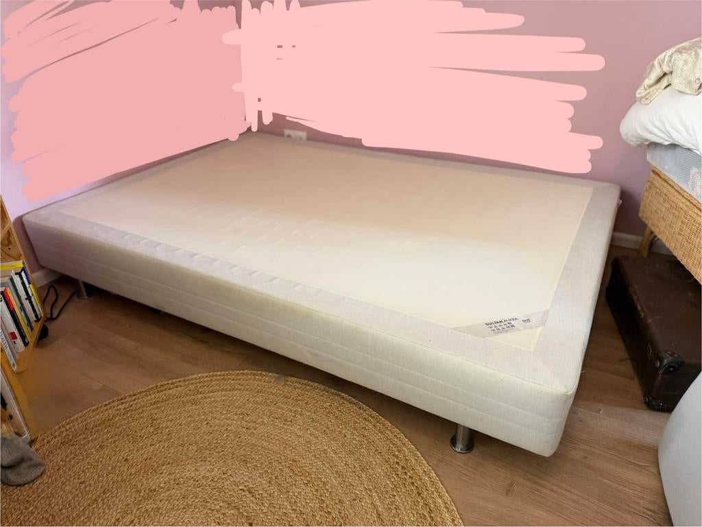 IKEA Sultan Akur boxspring 140x200, Ophalen, Gebruikt, Tweepersoons, 140 cm