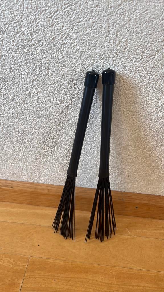 set drum brushes / voor cajon, drumstel en percussie, Muziek en Instrumenten, Percussie, Ophalen of Verzenden, Zo goed als nieuw