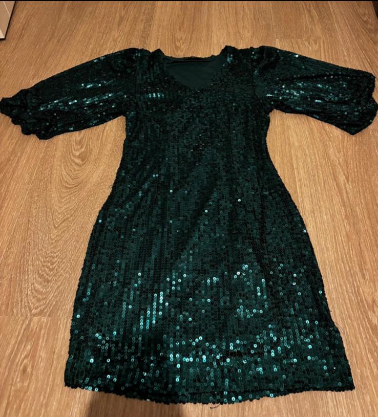 Donkergroen glitterjurkje van Soaked, Ophalen of Verzenden, Zo goed als nieuw, Groen, Galajurk