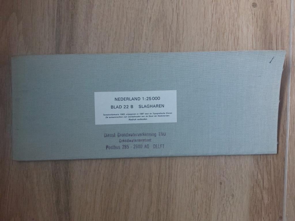 22B Slagharen met De Krim Elim Lutten Stafkaart uit 1987, Boeken, Topografische Dienst Nederland, Ophalen of Verzenden, 1800 tot 2000