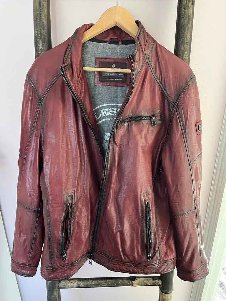 Milestone Leren Jas - Nieuw met labels, Ophalen of Verzenden, Nieuw, Overige maten, Rood