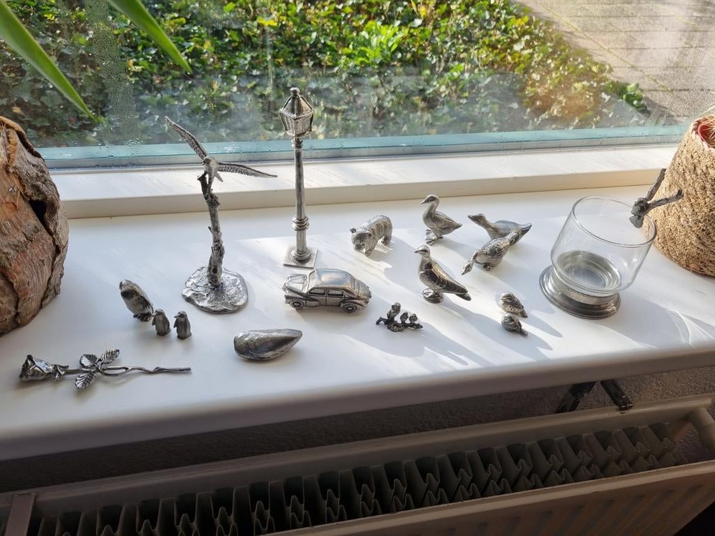 Zilvertin 95% tin tinnen zilver verzilverd tin, Antiek en Kunst, Ophalen of Verzenden