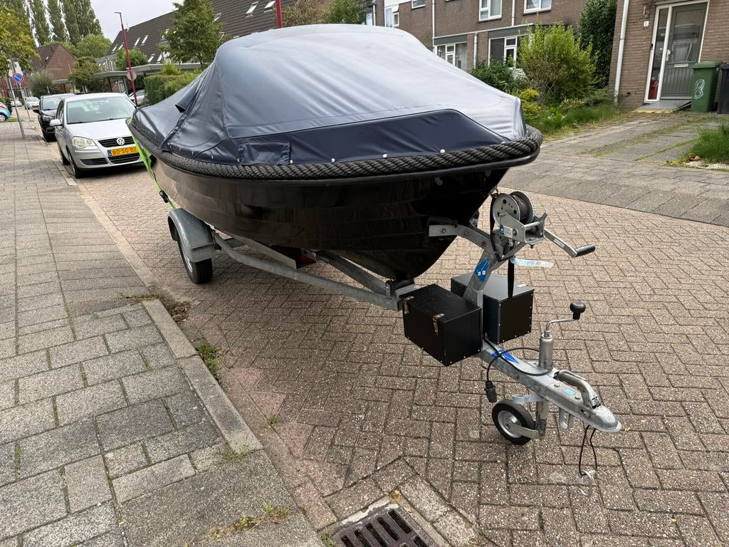 Mooie Wiedesloep 425 met Yamaha 15pk 4-takt motor en trailer, Ophalen, 10 tot 30 pk, Gebruikt, 3 tot 6 meter