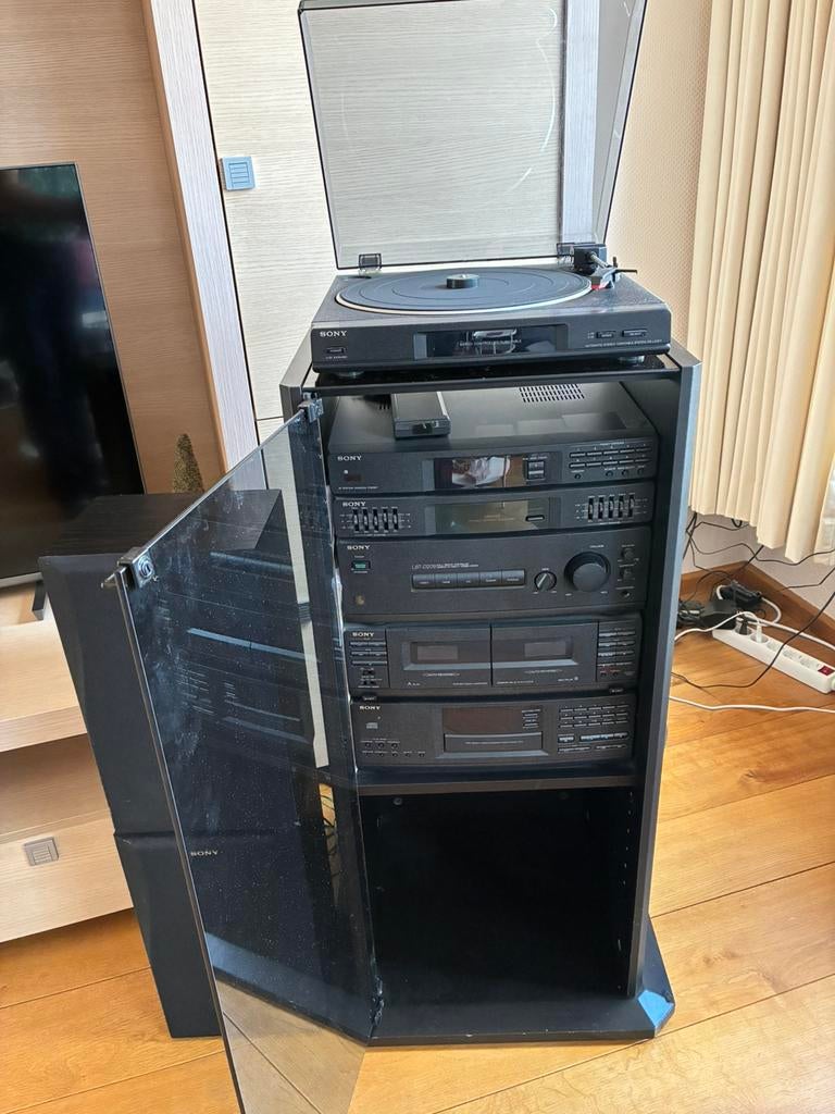Stereotoren inclusief platenspeler met kast, Ophalen, Gebruikt, Tuner of Radio, Sony