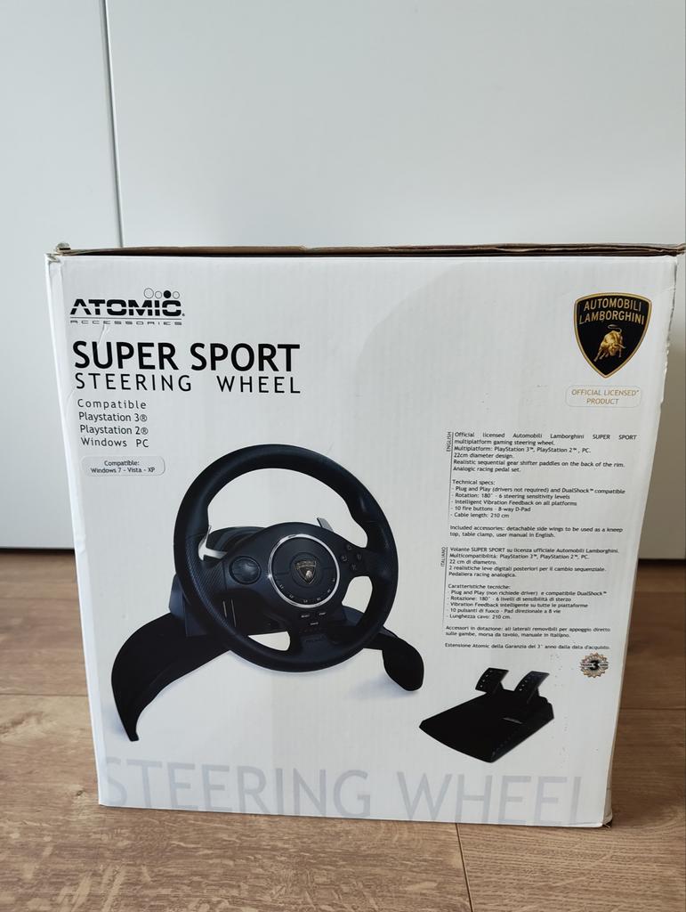 Lamborghini Super Sport Stuur voor PS2, PS3 of PC, Ophalen, Zo goed als nieuw, Stuur of Pedalen, PlayStation 2