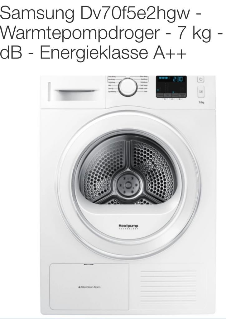Samsung droger warmtepomp / heatpump, Ophalen of Verzenden, Zo goed als nieuw, Overige typen, Minder dan 85 cm