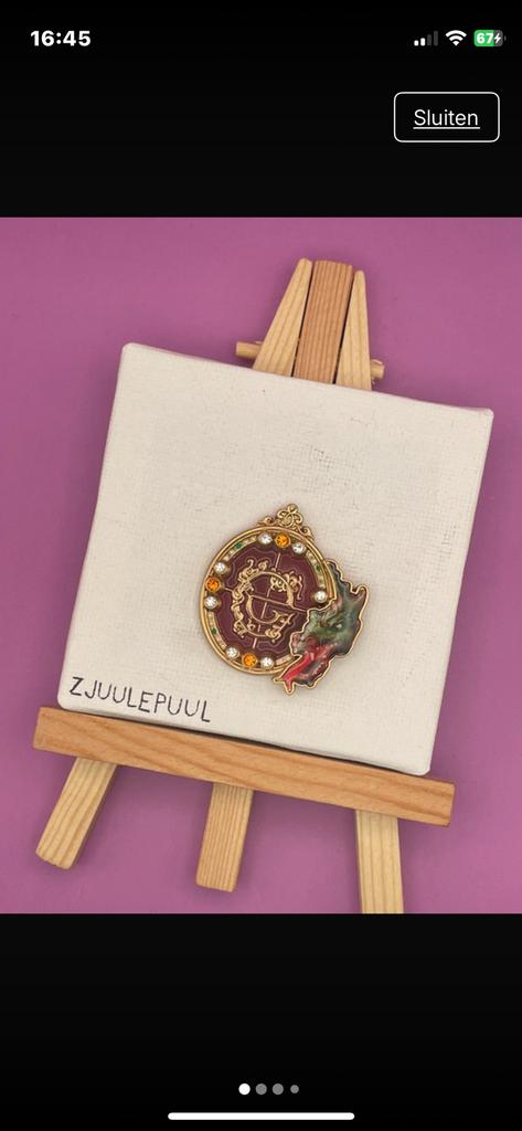 Efteling pin draak lichtgeraakt deluxe epp158, Zo goed als nieuw, Efteling, Efteling, Button of Speldje