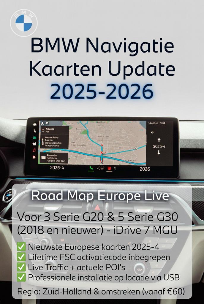 BMW Navigatie Update 2025-2026 incl. installatie op locatie, Ophalen, Nieuw