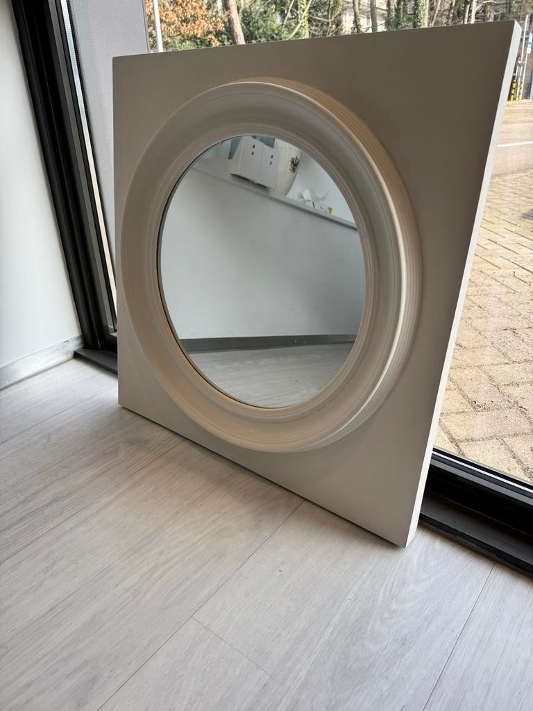 Lifestyle ronde spiegel in Riviera Maison stijl, Ophalen, Vierkant, Zo goed als nieuw, 75 tot 100 cm