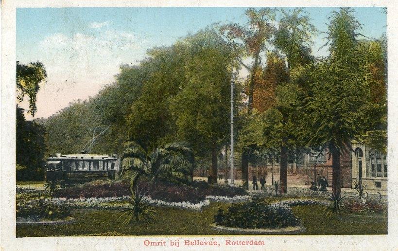 ROTTERDAM – Omrit bij Bellevue 1924 (DR095), Verzenden, 1920 tot 1940, Gelopen, Zuid-Holland