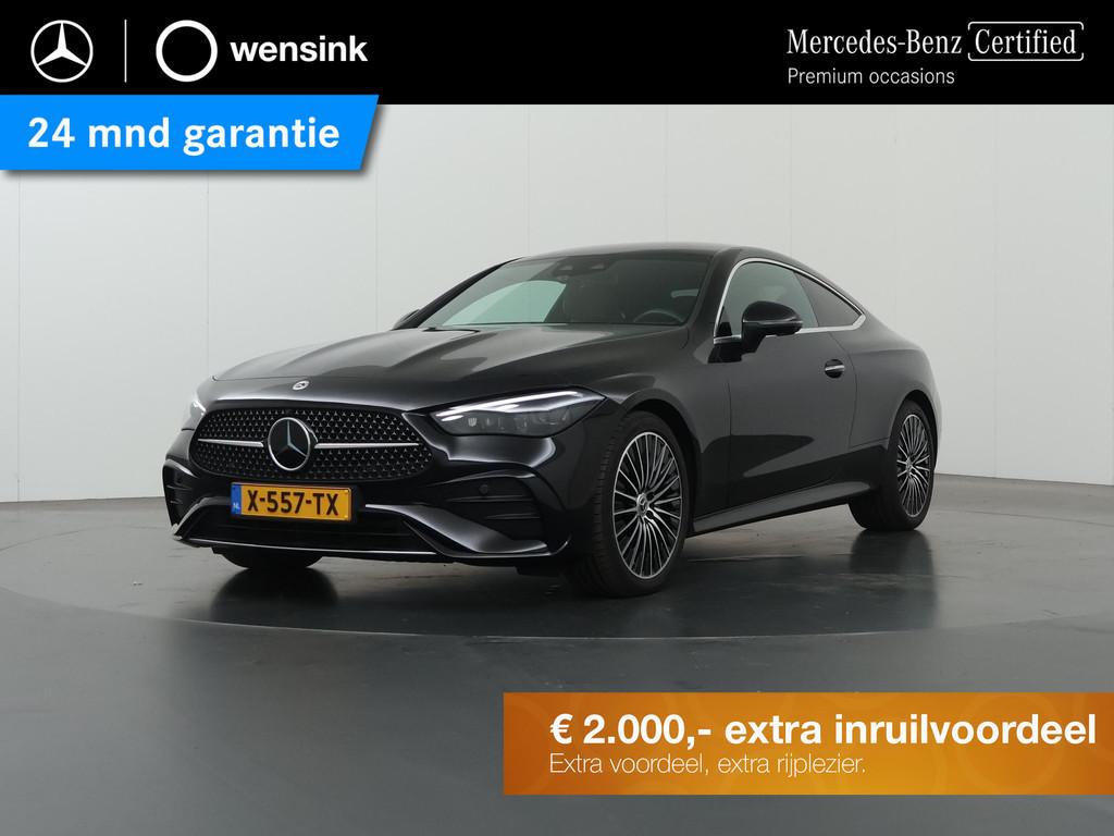 Mercedes-Benz CLE Coupé 200 AMG Line | Nappalederen bekledi, Auto's, 4 cilinders, 4 stoelen, Zwart, Origineel Nederlands