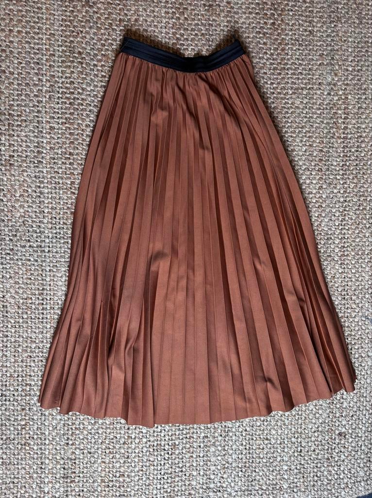 Bruine geplooide rok van Fame, Kleding | Dames, Maat 38/40 (M), Bruin, Ophalen of Verzenden, Gedragen