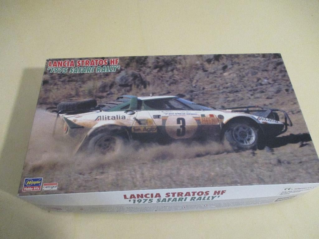 Hasegawa Lancia stratos HF 1975 safari rally, Overige merken, Auto, Groter dan 1:32, Ophalen of Verzenden