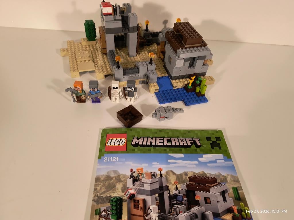 LEGO Minecraft 21121 The Desert Outpost compleet setje, Ophalen of Verzenden, Zo goed als nieuw, Complete set, Lego