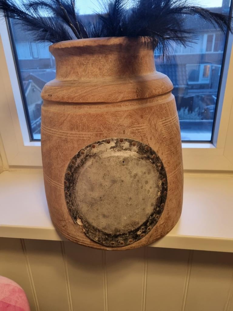 Groote nepalse kruik, Huis en Inrichting, Woonaccessoires | Vazen, Overige kleuren, Aardewerk of Porselein, Ophalen of Verzenden