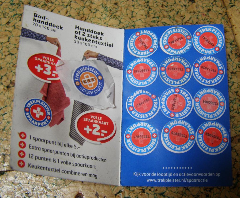 volle kaart trekpleister  voor handdoeken e.d, Overige supermarkten, Ophalen of Verzenden