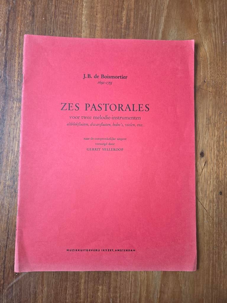 J.B. de Boismortier - Zes Pastorales voor twee melodie-instr, Muziek en Instrumenten, Ophalen of Verzenden, Artiest of Componist