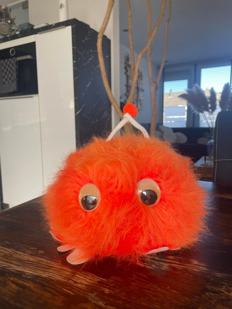 Grote oranje Wuppie knuffel met beweegbare ogen wk-ek, Ophalen, Oranje, Gebruikt, Overige typen