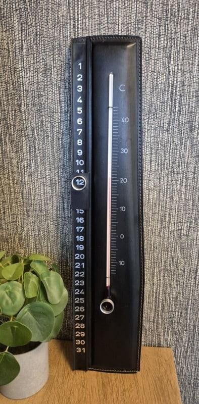 Vintage thermometer met kalender, Gebruikt, ., Ophalen of Verzenden, .