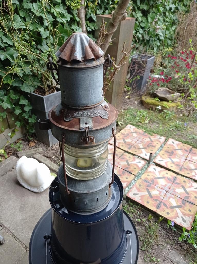 Vintage Scheepslamp Ankerlicht - Decoratieve Maritieme Lamp, Ophalen of Verzenden