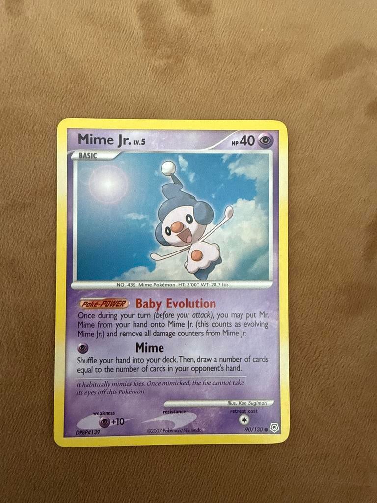 Mime Jr. Pokémon kaart DPBP#139, Ophalen of Verzenden, Gebruikt, Losse kaart