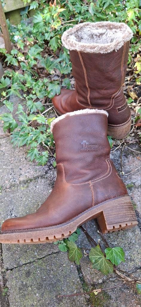 Panama Jack Piola, cognac leren laarzen, maat 42, Kleding | Dames, Schoenen, Zo goed als nieuw, Lage of Enkellaarzen, Bruin, Ophalen of Verzenden