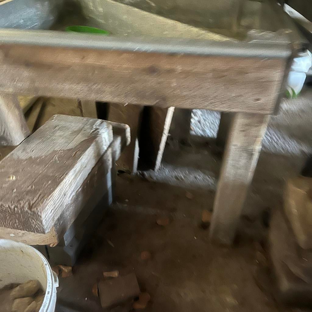 Houten zand en watertafel  met deksel, Kinderen en Baby's, Speelgoed | Speeltafels, Ophalen, Gebruikt