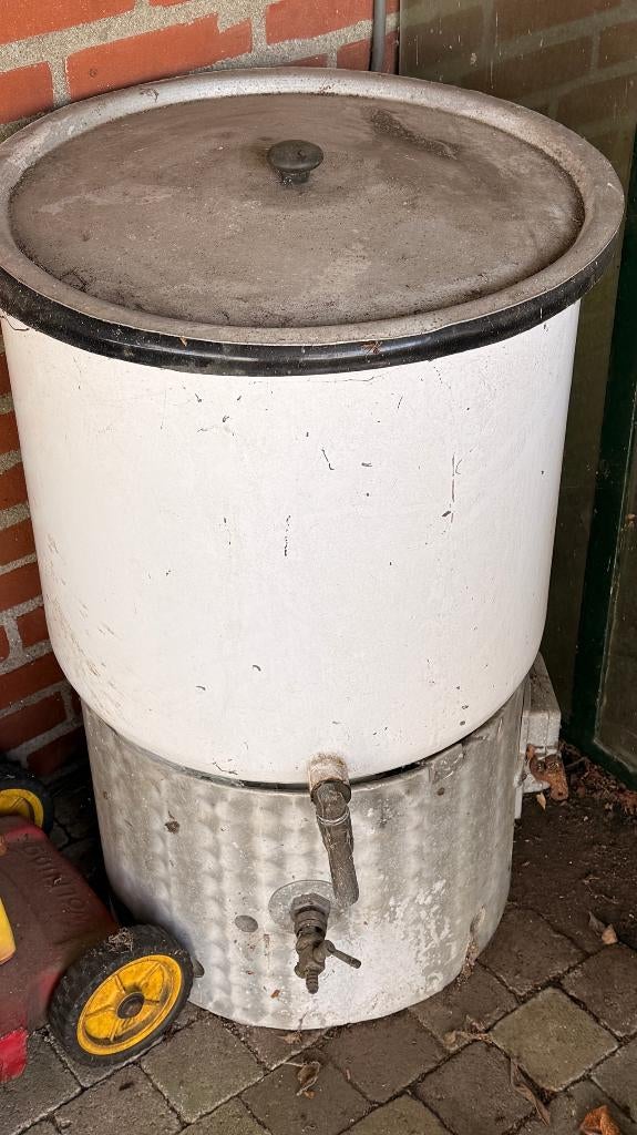 Originele Weckketel - Vintage Inmaakketel, Ophalen, Metaal, Wit, Overige merken