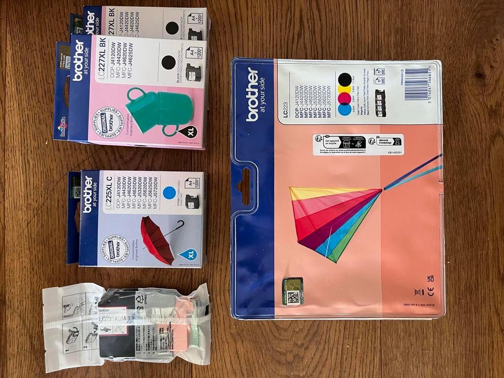 Brother printer inkt LC223, LC225XL, LC227XL, Printer, Inkjetprinter, Ophalen of Verzenden, Nieuw