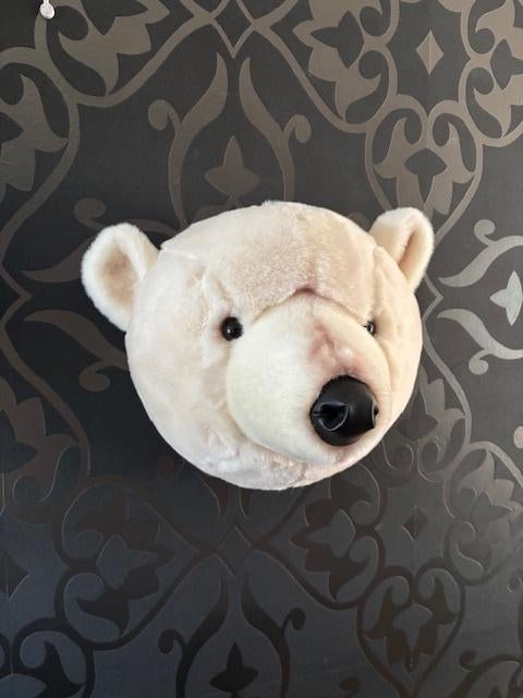 Dierenkop ijsbeer voor aan de wand, Ophalen of Verzenden, Zo goed als nieuw, Wanddecoratie