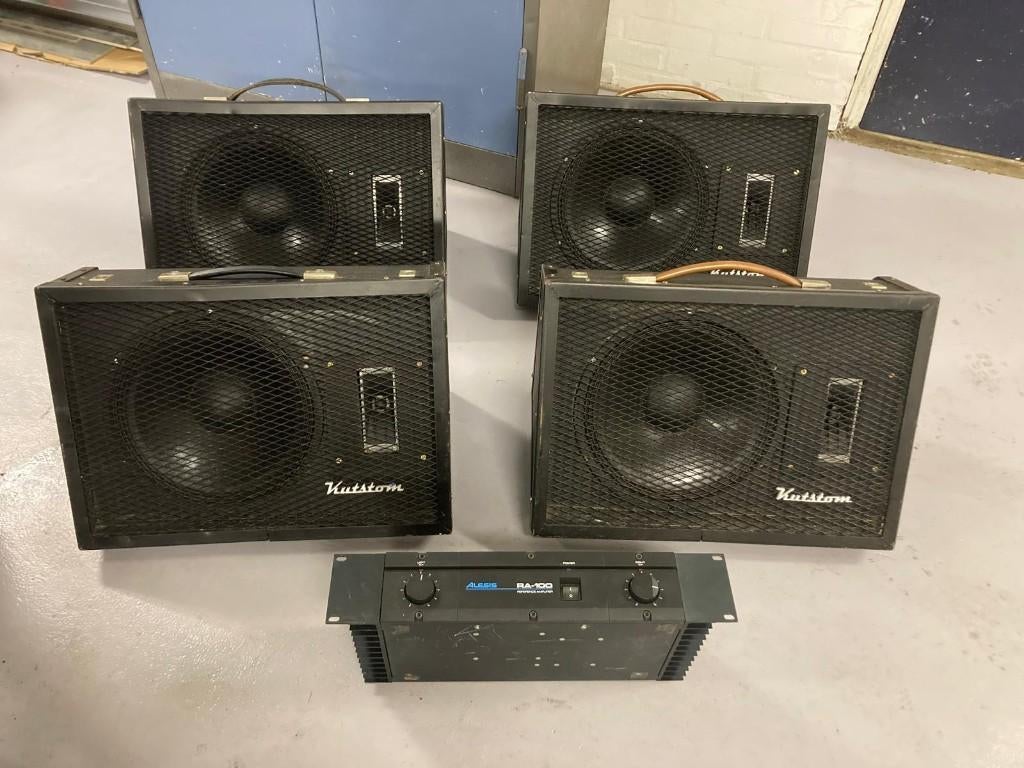 Set van 4 Monitor speakers passief met versterker, Muziek en Instrumenten, Versterkers | Keyboard, Monitor en PA, Ophalen, Gebruikt