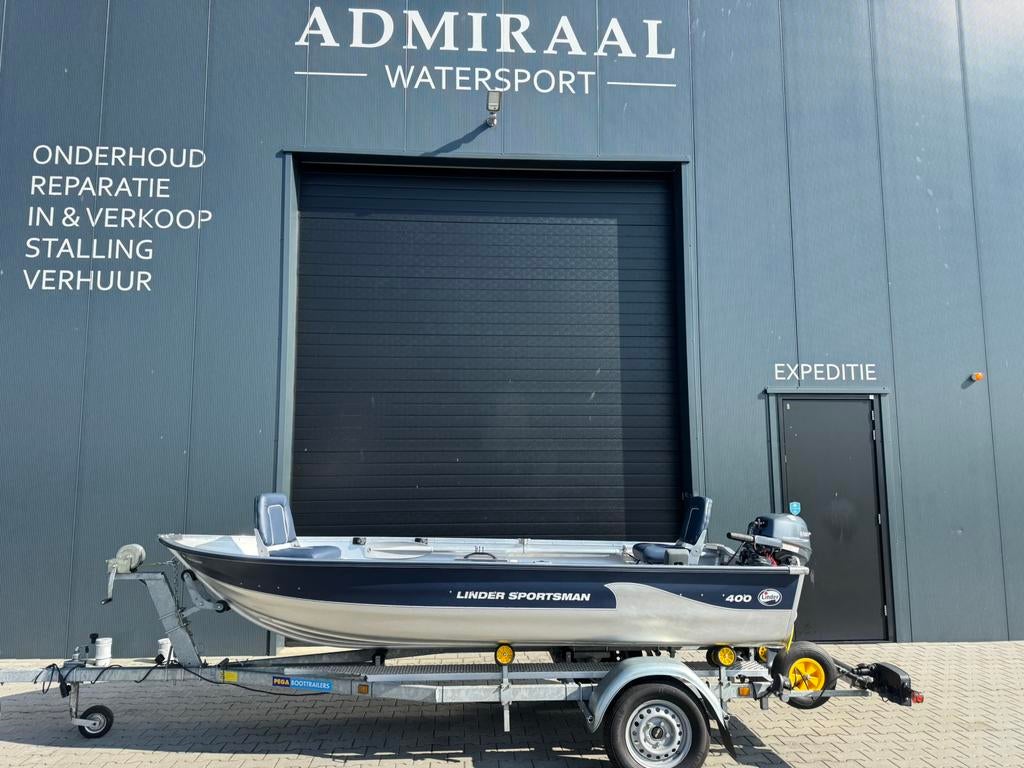 Linder 400 Sportsman - Yamaha 9,9pk Bj’2022, Info@admiraal-watersport.nl, Aluminium, Ophalen of Verzenden, Zo goed als nieuw