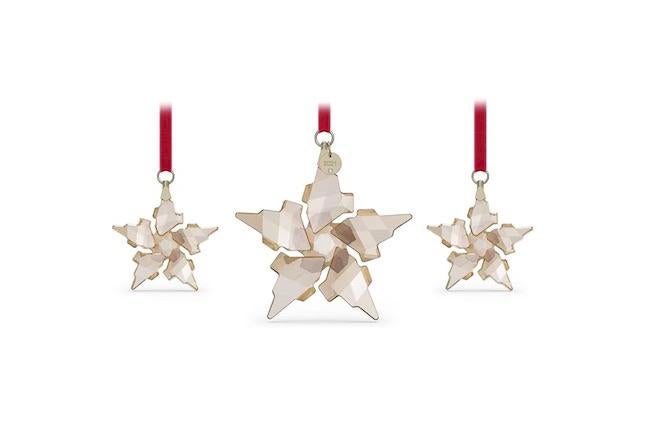 Nieuw kerst ster set 3-delig 2021 goud kleurig, Verzamelen, Swarovski, Ophalen of Verzenden, Nieuw, Figuurtje