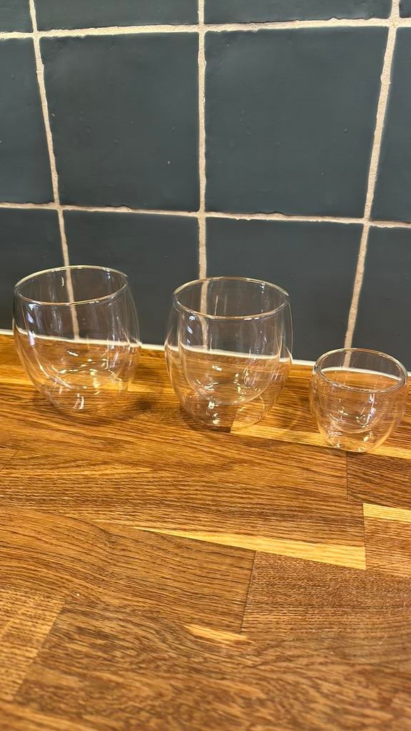 Dubbelwandige glazen - Thee en espresso, Glas of Glazen, Ophalen of Verzenden, Overige stijlen, Glas