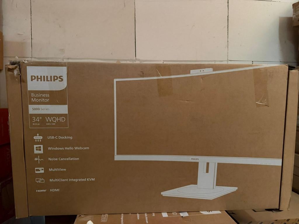 Philips 34B1U5600CH/00 - 34 inch WQHD VA Monitor, Computers en Software, Monitoren, Apex Electronics, Ophalen of Verzenden, Zo goed als nieuw