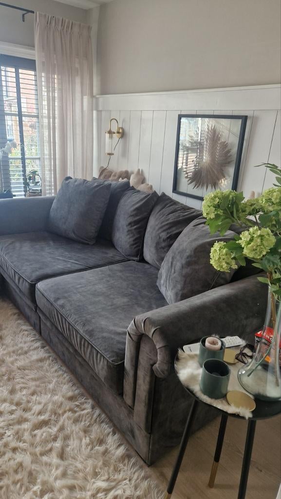 Mooi bankstel Rofra sacramento velvet Groen, Ophalen, 250 tot 300 cm, 125 tot 150 cm, Zo goed als nieuw