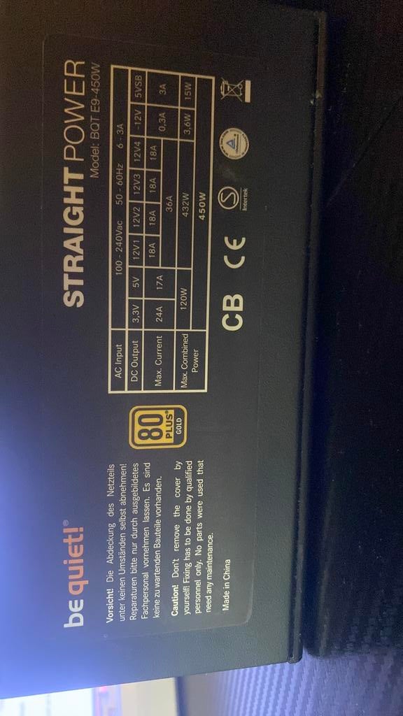 Be quiet 450w voeding, Computers en Software, Windows Laptops, Ophalen of Verzenden, Zo goed als nieuw, 15 inch